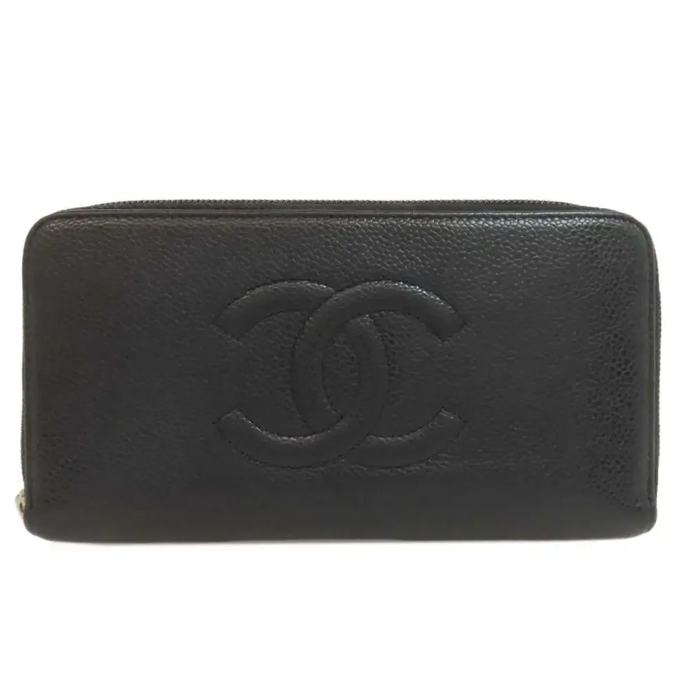 CHANEL Black Logo Wallet